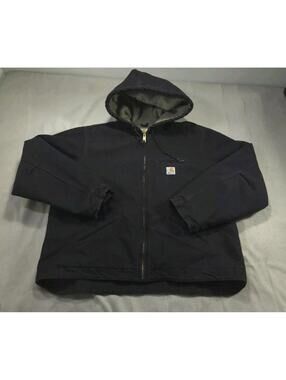 Carhartt Jacket Womens 2XL Black Sherpa Lined Hooded WJ141 BLK Sandstone Sierra